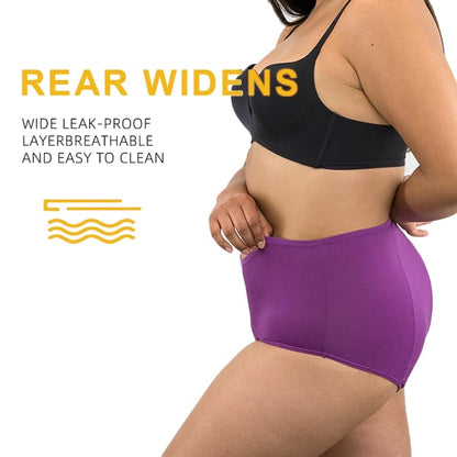 ✨【L–8XL】【5 piezas】Ropa interior protectora – 💕Ideal para días de menstruación, diseño especial para tallas grandes