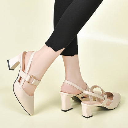 🔥🏆【Reducere de final de lună – 50% la fiecare pereche】✨【35-41】[Stil nou de vară] Sandale simple cu toc înalt pentru femei