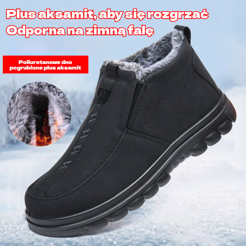 🔥 Pánská zimní bota pro každodenní nošení, kulatá špička, teplá a pohodlná