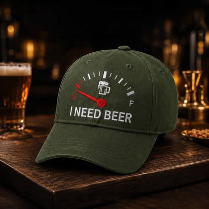 🔥 OSTATNI DZIEŃ - 50% ZNIŻKI – 🍺 POTRZEBUJĘ PIWA” – Unisex pamiątkowa czapka 🧢