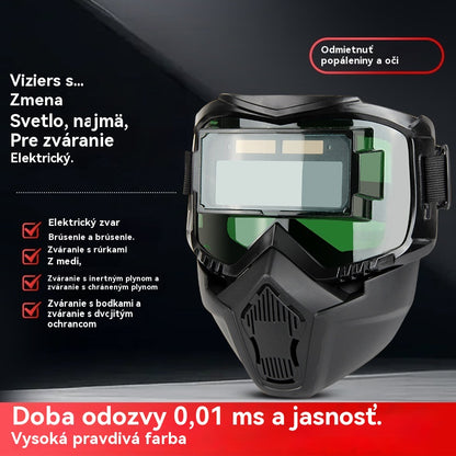 🔥【Kúpte 1 a získajte 1 zadarmo】😎Plne automatická zváračská kukla s ochrannou maskou pre zváračov s možnosťou výmeny svetla