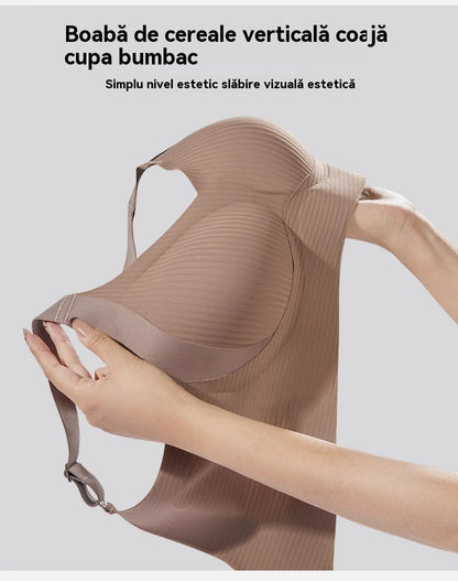 🏆50% de descuento【Paquete de 4】😍【Para 40-95 kg】Sujetador femenino sin aros y sin costuras❤️Algodón Tencel natural, antibacteriano y cómodo