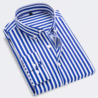 👕 【M-5XL】🔥 Biznesowa koszula w paski dla mężczyzn z długim rękawem 2026