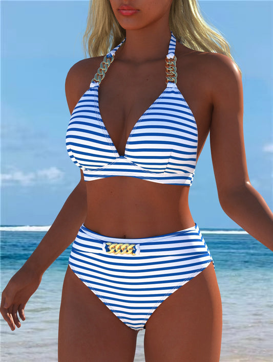 🏖️【40-80 kg】🤩 Nowy zestaw kostiumów kąpielowych z nadrukiem – szybkoschnący, oddychający materiał; dopasowany i stylowy – U