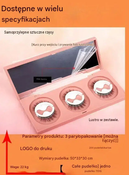 👁️✨ Samoprzylepne sztuczne rzęsy wielokrotnego użytku – bez kleju, wystarczy delikatnie docisnąć. Naturalnie podkręcone, łatwe do założenia i zdjęcia. Twój nowy ulubiony dodatek do makijażu! 💕🌸