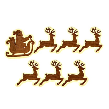 🎄✨ Podświetlana drewniana dekoracja świąteczna na ścianę – bożonarodzeniowa ozdoba LED