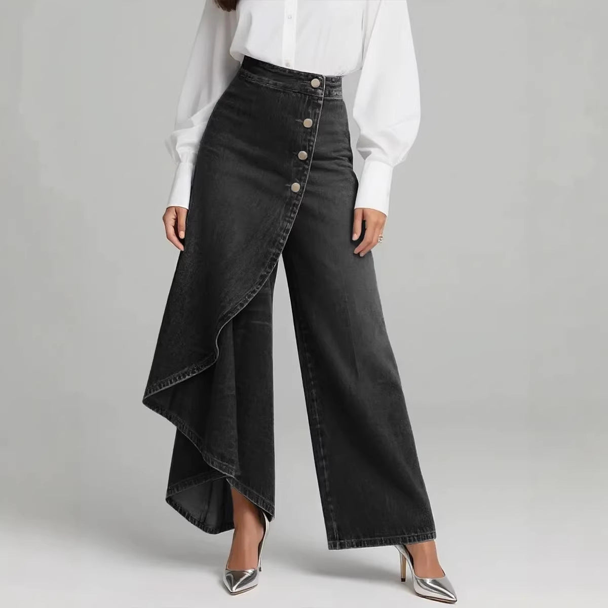 🥇🥇 Jeansy damskie S–3XL – wysoki stan, szerokie nogawki, wygodne i stylowe