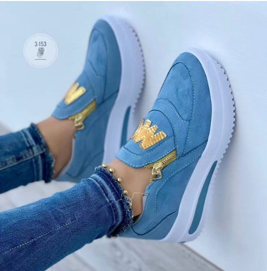 🔥【Reducere 50%】【35–43】2025 Pantofi casual pentru femei cu fermoar – talpă groasă, alegere confortabilă și la modă ✨💃