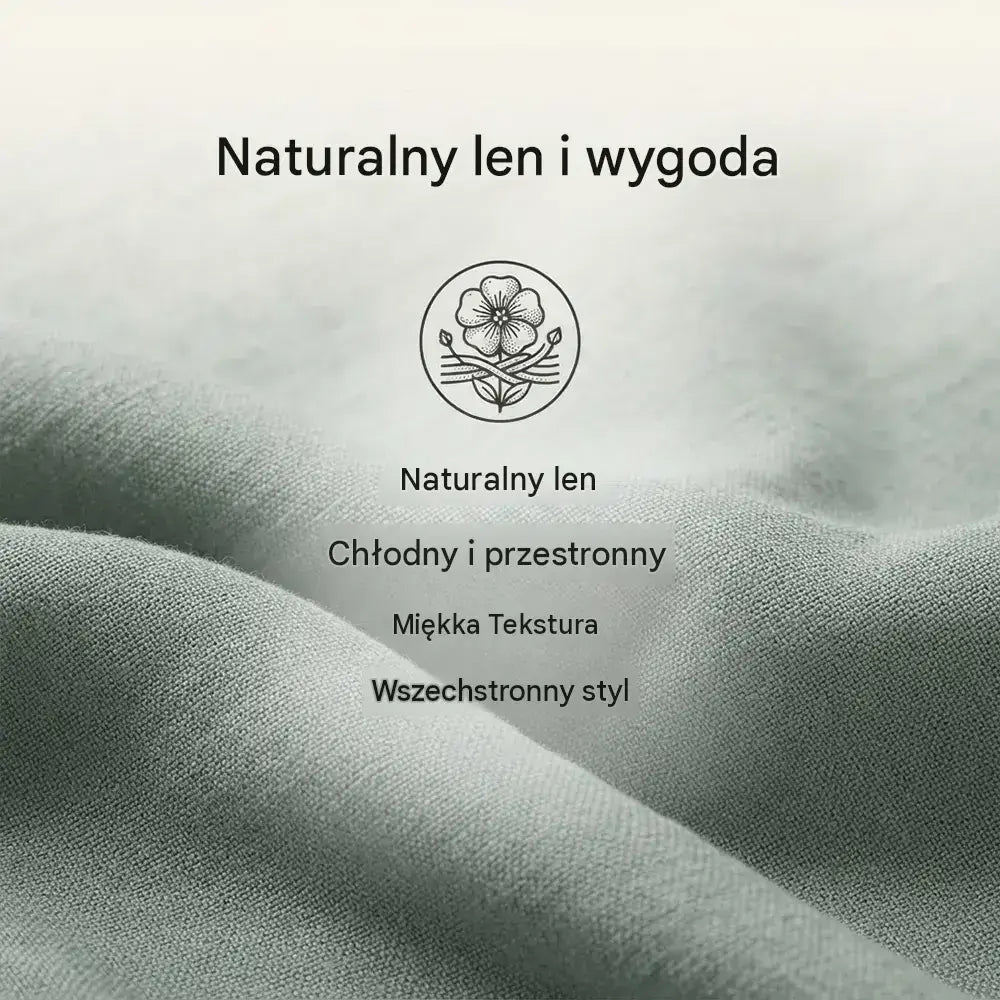 ✨🌸【XS-3XL】Dwuczęściowy zestaw: asymetryczny top z dekoltem w serek i szerokie bawełniane spodnie zapinane na guziki