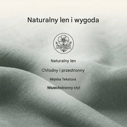 ✨🌸【XS-3XL】Dwuczęściowy zestaw: asymetryczny top z dekoltem w serek i szerokie bawełniane spodnie zapinane na guziki