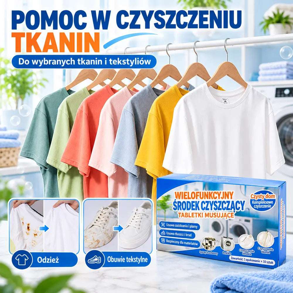 🔥【30 sztuk】✨【Szybkie czyszczenie】🔥Wielofunkcyjne musujące tabletki czyszczące do użytku domowego