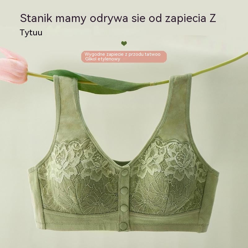 😍 3 szt. | Koronkowy biustonosz bez fiszbin – zapięcie z przodu, wygodny i lekki