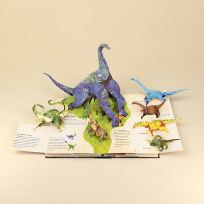 📕😍 3D Encyklopedia Prehistorii – Dinozaury · Rozkładana książka edukacyjna dla dzieci