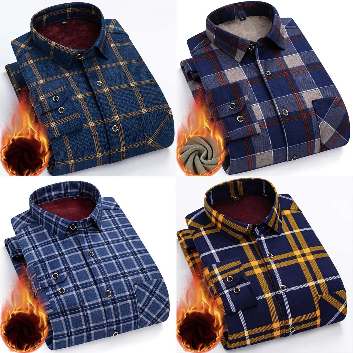 👔【L-5XL】Męska koszula welurowa na jesień i zimę – ciepła, miękka i uniwersalna