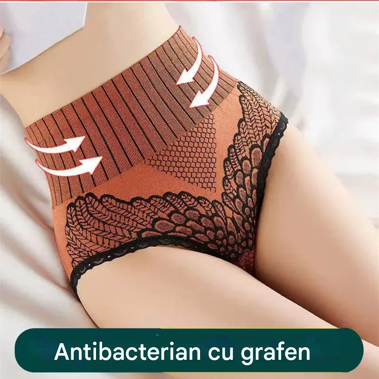 💥50% Reducere la Set de 7💥Chiloți Modelatori Damă din Grafen✨Cu Talie Înaltă, Efect Push-Up și Respirabili