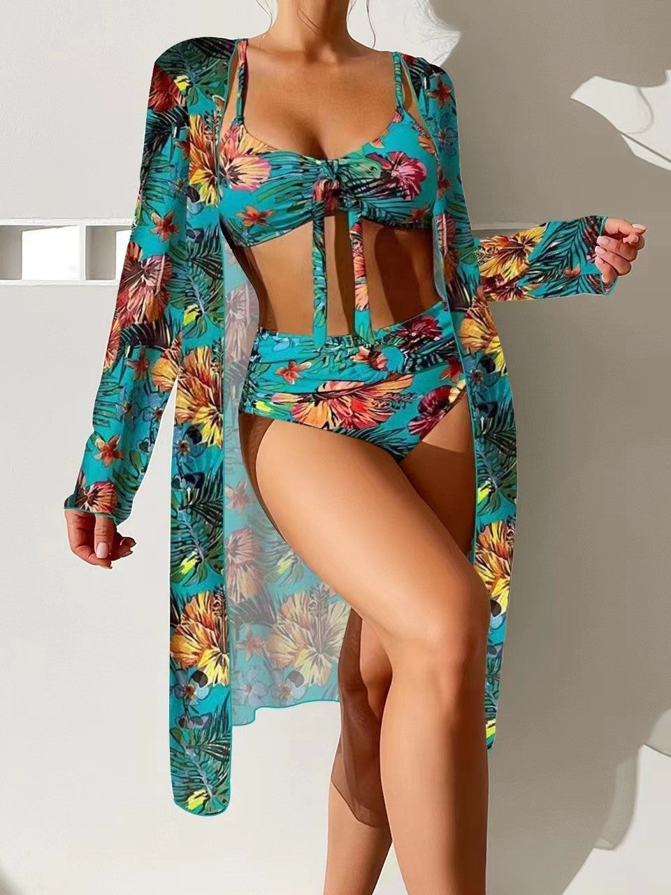 👙☀️【S-2XL】✨2025 Nový 🌴 Třídílný Set Plavek – Stylový a Pohodlný 💦