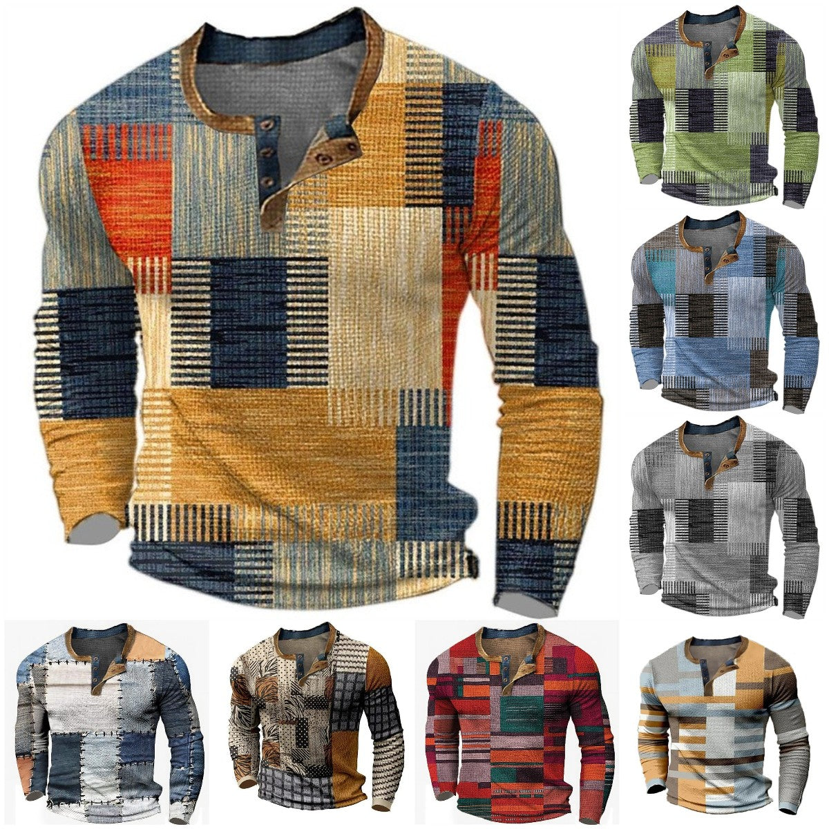🔥 Jesenski novi slog – POPUST 50% 👕 Moško polo majico z dolgimi rokavi in potiskom – velikosti S-4XL