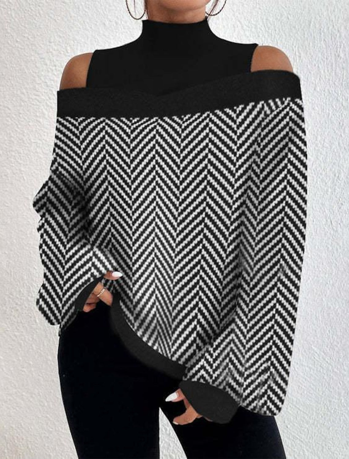 🌸【S-3XL】Nový dámský pulovr s dlouhým rukávem a podzimním/zimním potiskem