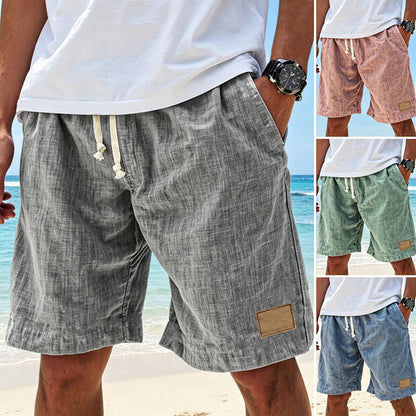 ⏳🔥【Ostatni dzień -50%】👖【S-5XL】【55-110 kg】Męskie casualowe szorty 2026 z efektem lnu i sznurkiem (duże rozmiary).