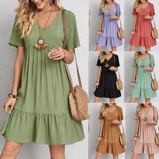 💖【S-3XL】Rochii casual vaporoase și la modă, disponibile în mai multe culori.
