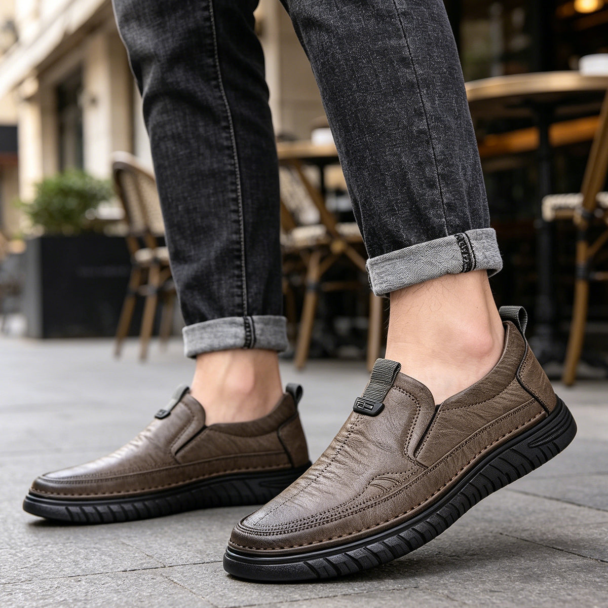👍【39-44】Casualowe buty skórzane, miękka podeszwa, antypoślizgowe