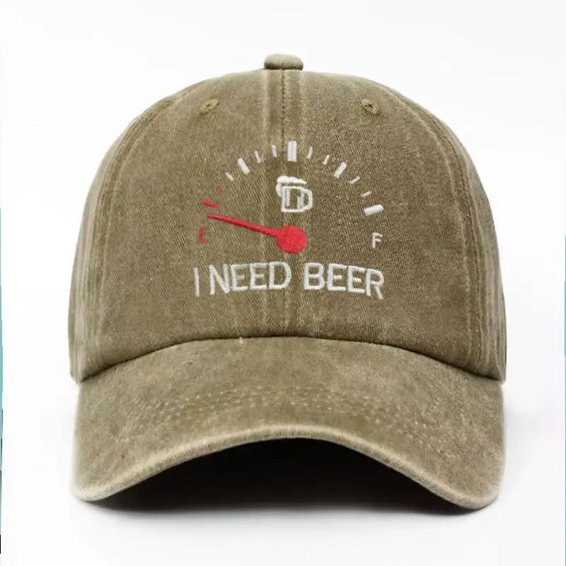 🔥 OSTATNI DZIEŃ - 50% ZNIŻKI – 🍺 POTRZEBUJĘ PIWA” – Unisex pamiątkowa czapka 🧢