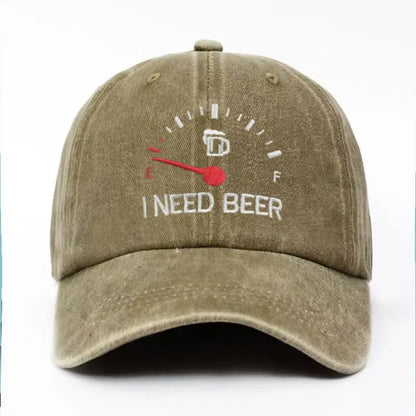 🔥 OSTATNI DZIEŃ - 50% ZNIŻKI – 🍺 POTRZEBUJĘ PIWA” – Unisex pamiątkowa czapka 🧢