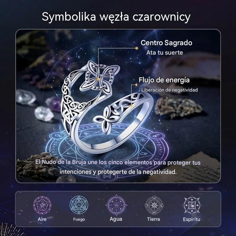 ✨Pierścionek z węzłem celtyckim ze srebra próby 925 w ofercie kup 1, a drugi dostaniesz gratis
