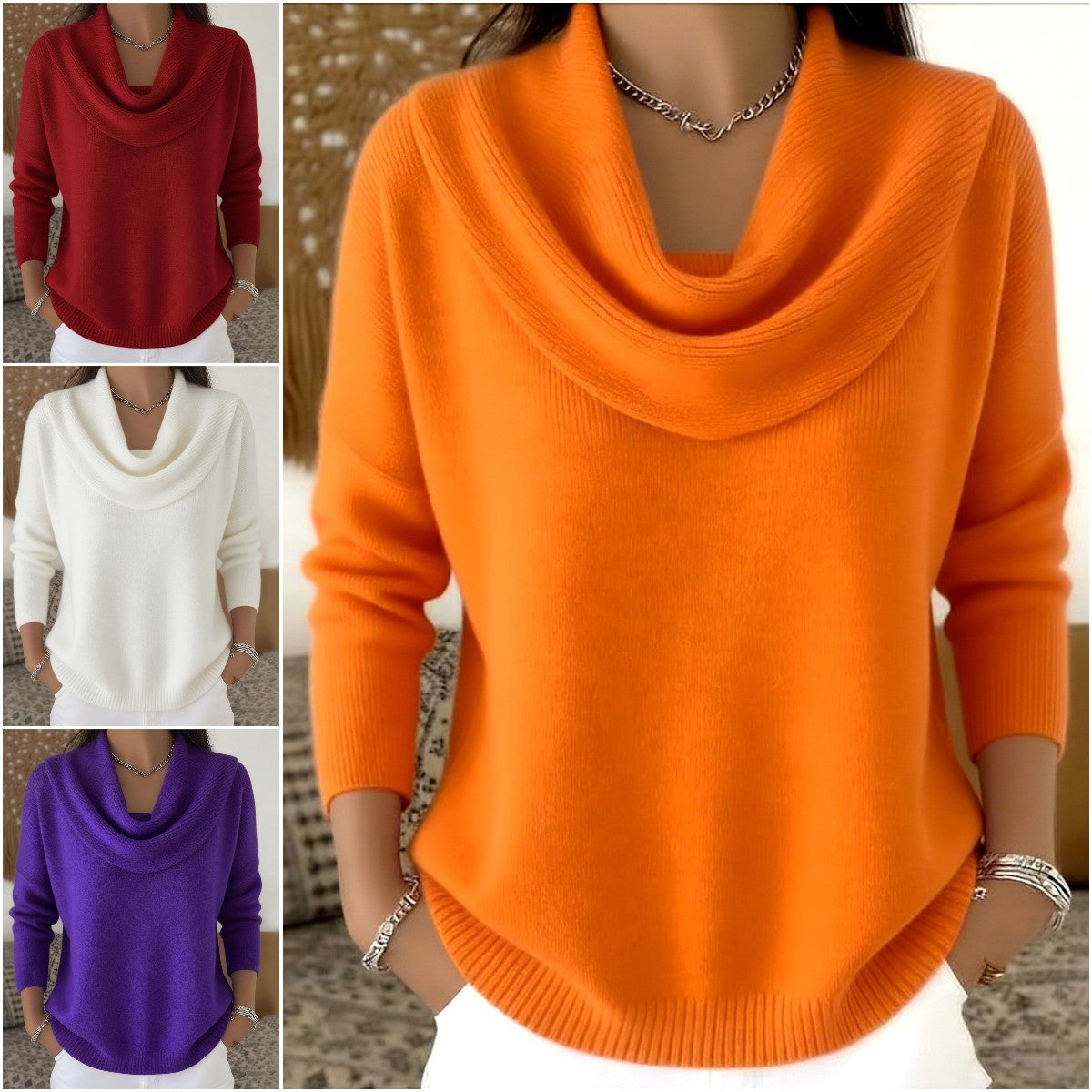 🔥【S–3XL】Nowy jednokolorowy sweter na jesień/zimę 2025 · Miękki i ciepły · -50% + szybka dostawa