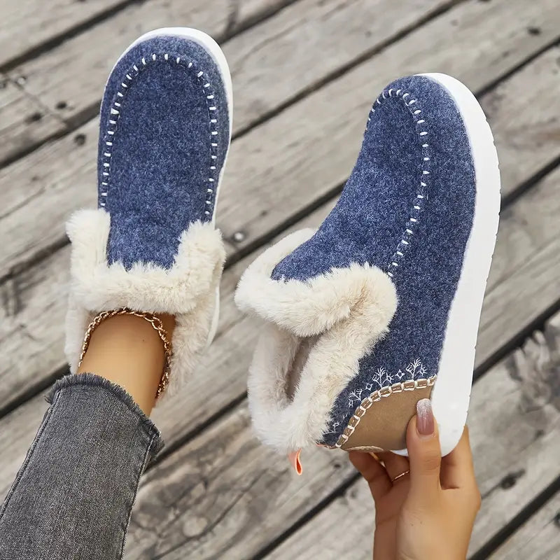 👞🔥【36-43】Jesienno-zimowe nowe damskie krótkie buty i śniegowce z podszewką pluszową