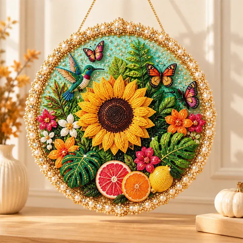 ✨【4 wzory】Zestaw DIY do tworzenia dekoracyjnych wieńców z koralików i pereł – ozdoba 3D na każdą porę roku i Boże Narodzenie 🌟