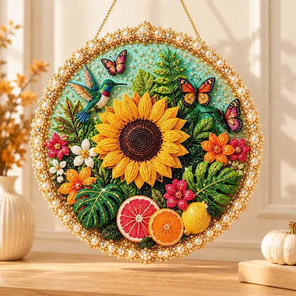 ✨【4 wzory】Zestaw DIY do tworzenia dekoracyjnych wieńców z koralików i pereł – ozdoba 3D na każdą porę roku i Boże Narodzenie 🌟