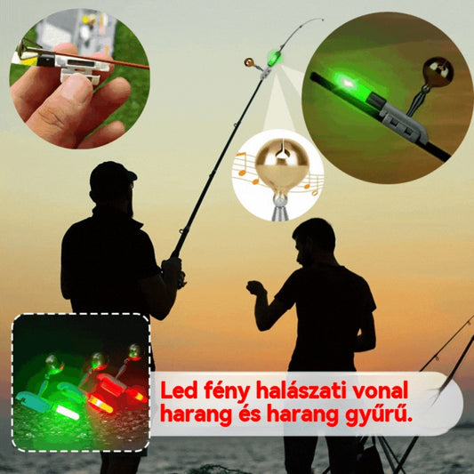 🔥🎣【50% KEDVEZMÉNY】【5 db】🎣 LED fény horgászbothoz csengővel és hangjelzéssel