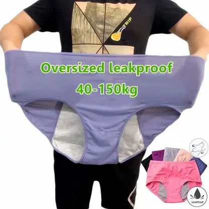 ✨【L–8XL】【5 piezas】Ropa interior protectora – 💕Ideal para días de menstruación, diseño especial para tallas grandes