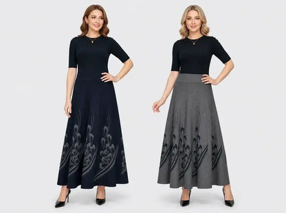 👗🎀 Spódnica damska z grubej wełny na jesień i zimę – ciepła, modna i uniwersalna