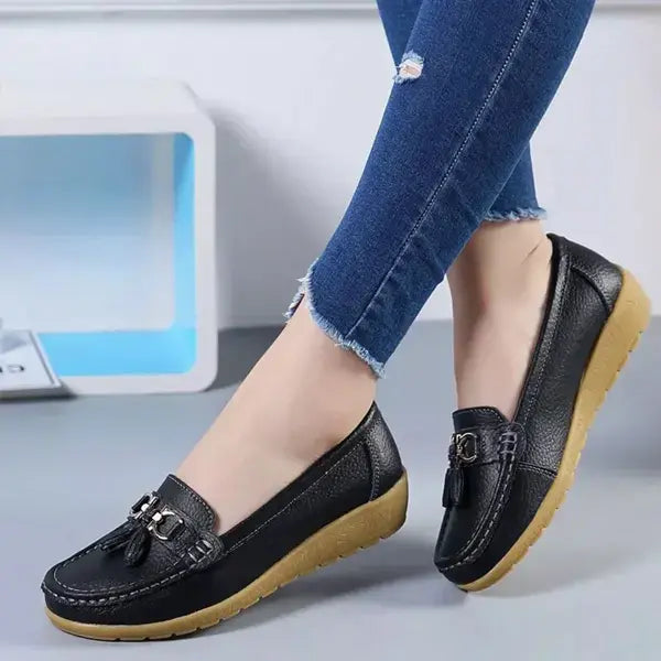 🔥【35-44】Nowe, oddychające i wygodne damskie skórzane buty z miękką podeszwą