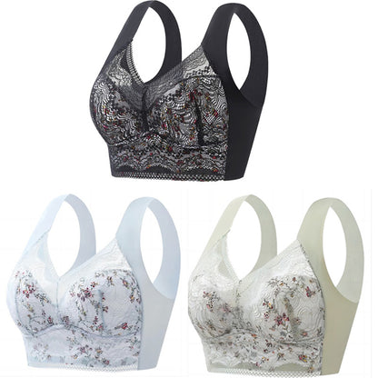 🤩【3ks balení】✨【40kg–100kg】🎁🎁Přiléhavá a pohodlná velká podprsenka z ledového hedvábí, prodyšná a nastavitelná