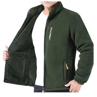 😎【XL-6XL】Kurtka męska z polaru, ocieplana, luźny krój
