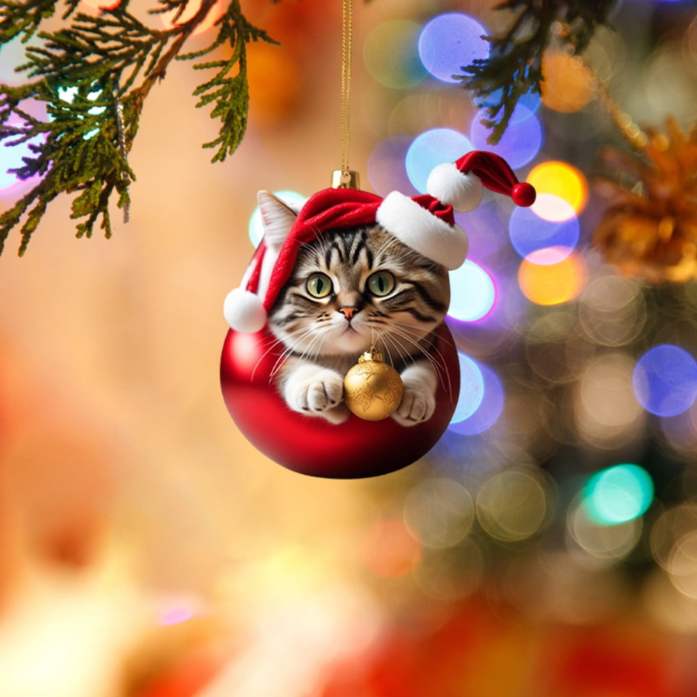 🎄🚗😺【10 darabos készlet】Macskás karácsonyi díszek fára és autóba · Biztonságos · -50% kedvezmény · Gyors szállítás
