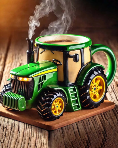 🚗☕Retro filiżanka do kawy w kształcie traktora rolniczego
