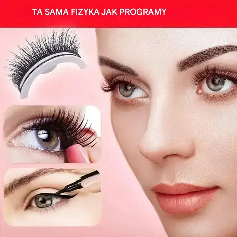 👁️✨ Samoprzylepne sztuczne rzęsy wielokrotnego użytku – bez kleju, wystarczy delikatnie docisnąć. Naturalnie podkręcone, łatwe do założenia i zdjęcia. Twój nowy ulubiony dodatek do makijażu! 💕🌸