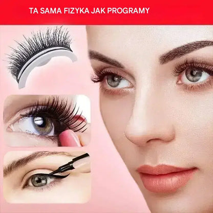 👁️✨ Samoprzylepne sztuczne rzęsy wielokrotnego użytku – bez kleju, wystarczy delikatnie docisnąć. Naturalnie podkręcone, łatwe do założenia i zdjęcia. Twój nowy ulubiony dodatek do makijażu! 💕🌸