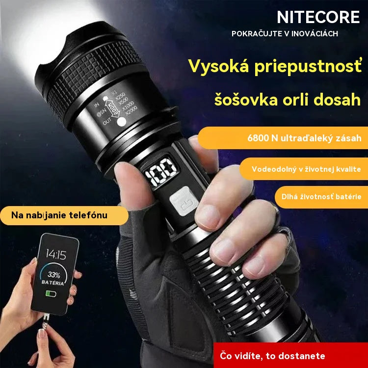 🔦【Kúpte 1 a získajte 1 zadarmo】🔥Nové vonkajšie hliadkovacie svetlo, výkonná baterka s dlhým dosahom