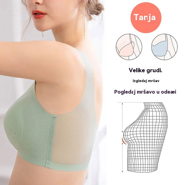 ❄️🧊【Ograničena ponuda】✨【Set 3 komada】【40–120KG】Push-up grudnjak od ledene svile 2025 – bez šavova, lagan i prozračan ❄️💃