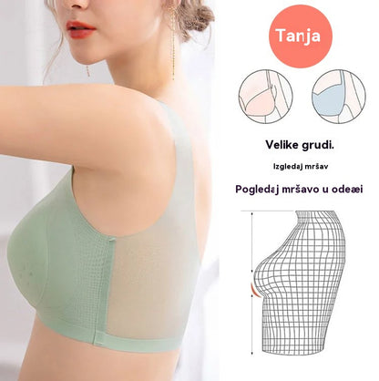 ❄️🧊【Ograničena ponuda】✨【Set 3 komada】【40–120KG】Push-up grudnjak od ledene svile 2025 – bez šavova, lagan i prozračan ❄️💃