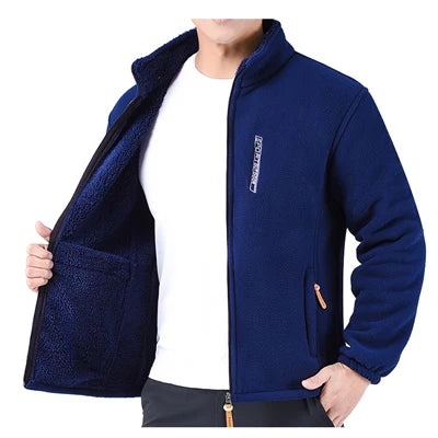 😎【XL-6XL】Kurtka męska z polaru, ocieplana, luźny krój