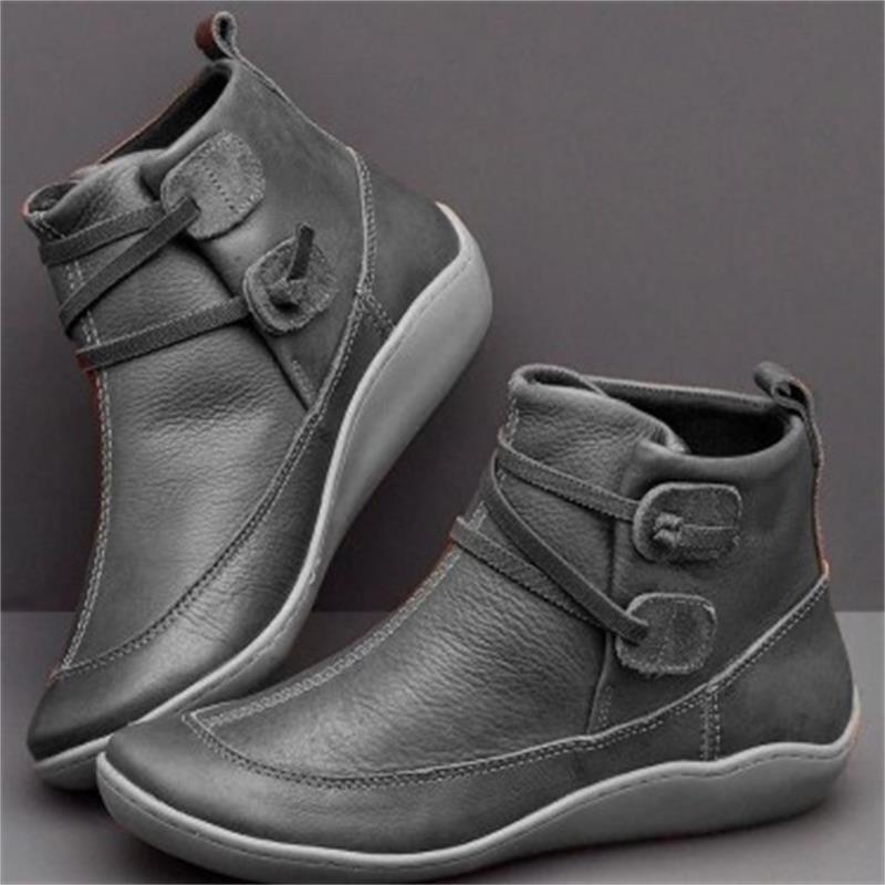 🌺👢【35-43】Damskie zimowe buty z naturalnej skóry – śniegowce ze wsparciem łuku stopy, antypoślizgowe i ciepłe buty zimowe