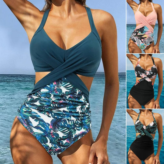👙🌸【Zľava 50% 🔥】Dámske jednodielne plavky na leto 2025 | Veľkosti S–2XL, kvetinové & elastické 🌿