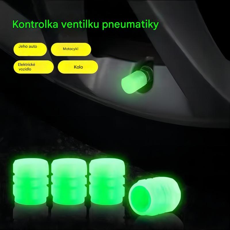 🔥Svítící krytky ventilků pro automobily, elektromobily, motocykly, jízdní kola, nákladní automobily a pneumatiky; super jasné reflexní krytky ventilků.