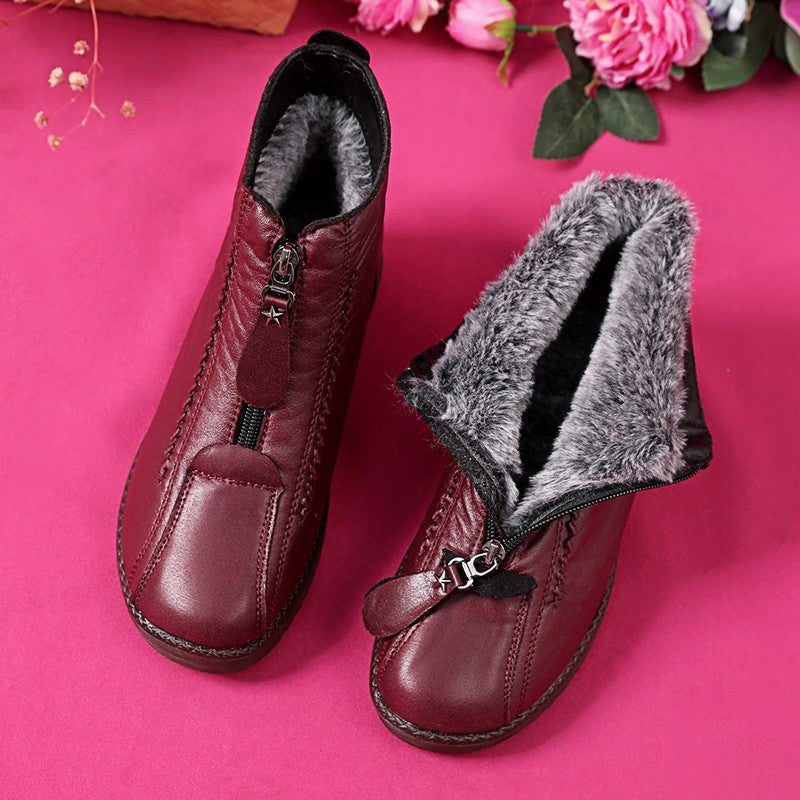 🔥Limitált ajánlat: 40% kedvezmény🔥【35-41】Kézzel készített olasz női csúszásmentes valódi bőr bokacsizma